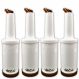 Kit 4 Garrafa Plástica Store'n Pour 1L Marrom Weck Coquetelaria Bar Destilados