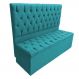 Cabeceira Mais Calçadeira Baú King 195cm Para Cama Box Sofia Suede Azul Turquesa - DS Estofados