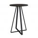 Mesa Lateral Redonda Complementos Preta 45 cm