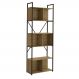 Estante Alta Com 3 Nichos 202X72 cm LI014 Freijo Preto Fosco KPB