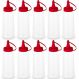10 Bisnagas Plásticas Flexível para Lanchonetes Frascos de Molhos Ketchup Bico Vermelho