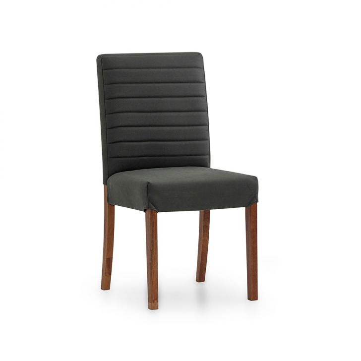 Cadeira Bailey Poliéster Chumbo Esverdeado e Avelã