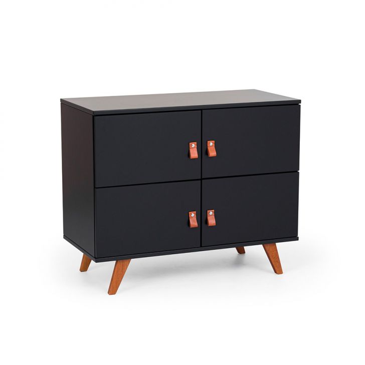 Buffet Skin 4 PT Preto e Garapa