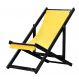 Espreguiçadeira Preguiçosa Dobrável Black SB-Amarelo