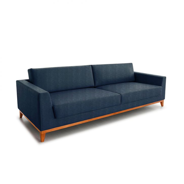Image of Sofá 3 Lugares Bartô Linho Azul 240 Cm PLA-MO895UP17NUWMOB
