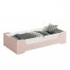 Cama Evolutiva 2 em 1 Zaki Rosa Fosco com 2 Kits Proteção Lateral Lisa - Reller Móveis