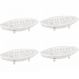 Kit 4 Centro de Mesa Cristal Deli Lyor 26x14x5,5cm Fruteira