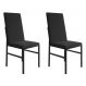 Conjunto com 2 Cadeiras Mônaco Premium Veludo Preto