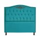 Cabeceira Casal King 195cm Para Cama Box Greta Suede Azul Turquesa - DS Estofados