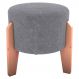 Puff Decorativo Para Sala Luxo 44x44 cm Boucle F497 Cinza Milani Store