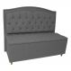 Cabeceira mais Calçadeira Casal 140cm Para Cama Box Diana Suede Cinza - Dellas Store