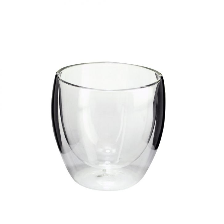 Copo Coffee Time com Parede Dupla 240 ml Transparente