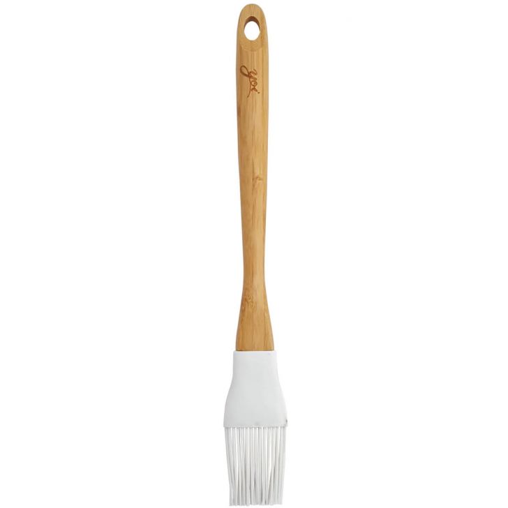 Pincel Culinário De Cozinha Silicone Bambu Para Alimentos