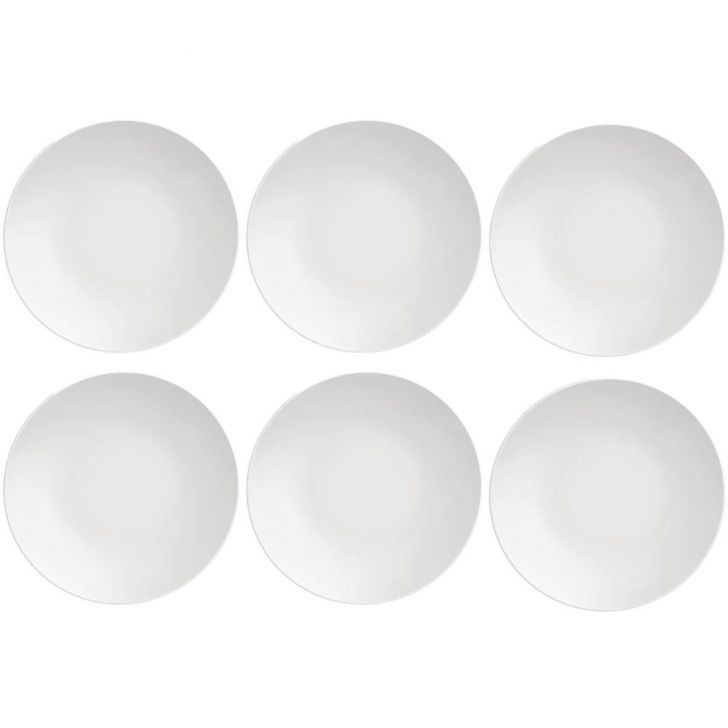 Conjunto 6 Pratos de Porcelana Sobremesa Tramontina Leonora