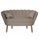 Namoradeira Pétala 2 Lugares Decorativa Veludo Cappuccino - Montanaris Decor