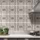 Adesivos de Azulejos Ladrilhos Cartela Mármore Dourado e Branco 17-20x20cm