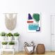 Quadro Bohemian Lines Ocean 86x60 Filete Branco