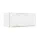 Armário Aéreo Madesa Lux 80 cm 1 Porta Basculante - Branco/Branco Veludo