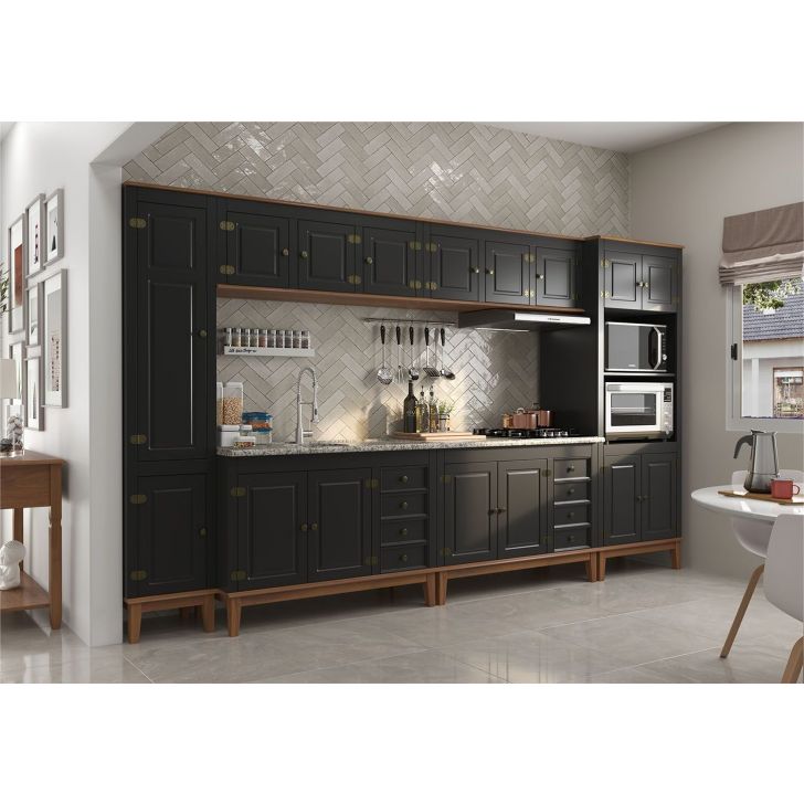Cozinha Modulada 6 peças - Preto
