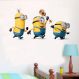 Adesivo de Parede Infantil Minions e Violão- Extra Grande 125x65cm