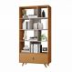 Estante Livreiro Giga 1 Gaveta 4 Prateleiras Cinamono Off White