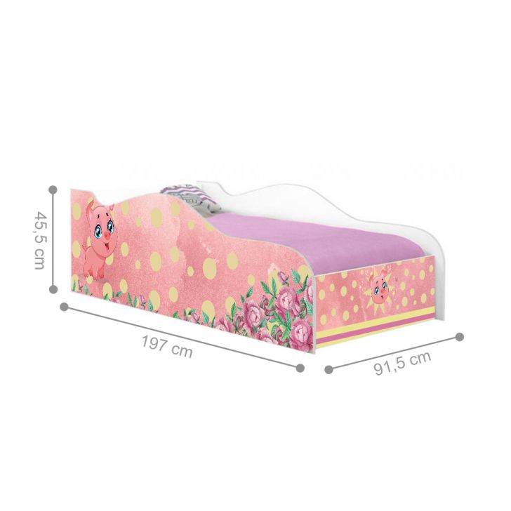 Cama Fun Porquinho Pig Solteiro