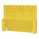 Cabeceira Estofada Para Cama Box Casal Super King Emma Suede Amarelo - DS Estofados