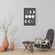 Quadro Boho Chalk Moon Phases 43x30 Caixa Branco