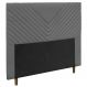 Cabeceira Cama Box Casal Viena 140cm Veludo Cinza - Desk Design