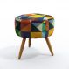 Puff Solar Suede Estampado Colorido Aradecor