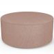 Puff Redondo Orgânico para Living 90cm Lola W01 Linho Rosê - Lyam Decor