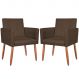 2 Poltronas Resistente para Recepção Confortável Corino Escritório MOBLAN decor