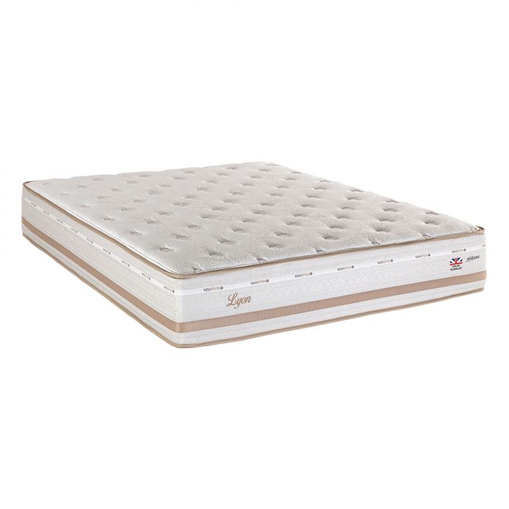 Image of Colchão King Lyon Mola Maxspring (31x193x203) Bege E Branco PLA-HE037MA07CZCMOB