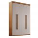 Guarda-Roupa Solteiro Xangai 4 Portas 2 Gavetas Imbuia e Off White
