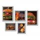 Kit Com 5 Quadros Decorativos - Hamburguer Hamburgueria Cozinha - 134kq01b