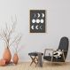 Quadro Boho Chalk Moon Phases 60x43 Caixa Marfim