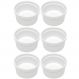 Kit 6 Ramequins Canelado 50ml Porcelana Classic Branco Lyor Servir Petiscos