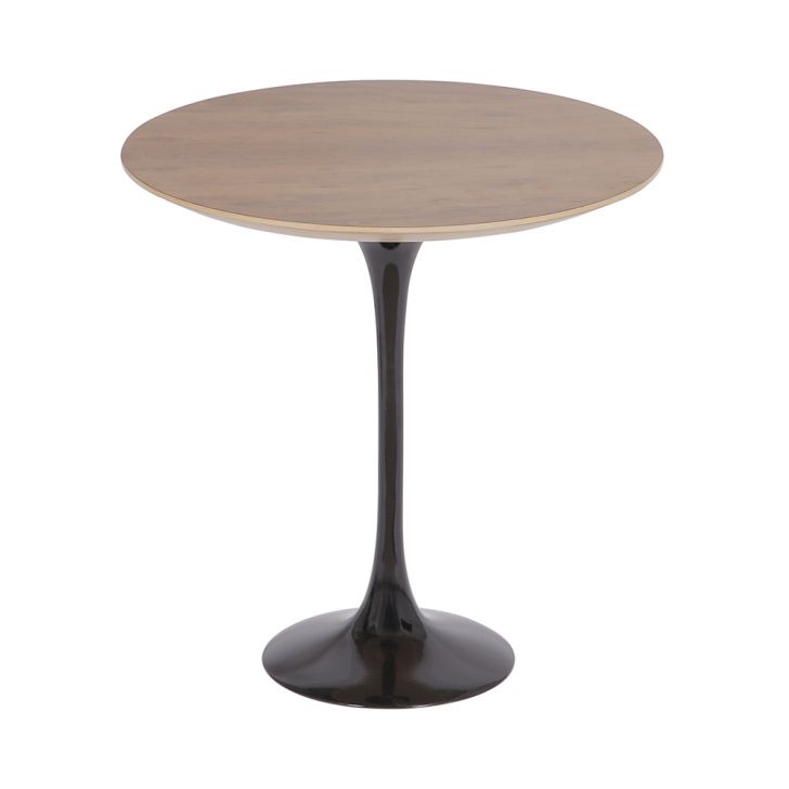 Mesa Saarinen Tulip Lateral Imbuia 51cm Base Preta