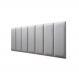 Placas Cabeceira Modulada Reta Adesiva Casal Estofada 140cm x 60cm Kit 7 Placas - Courino Cinza
