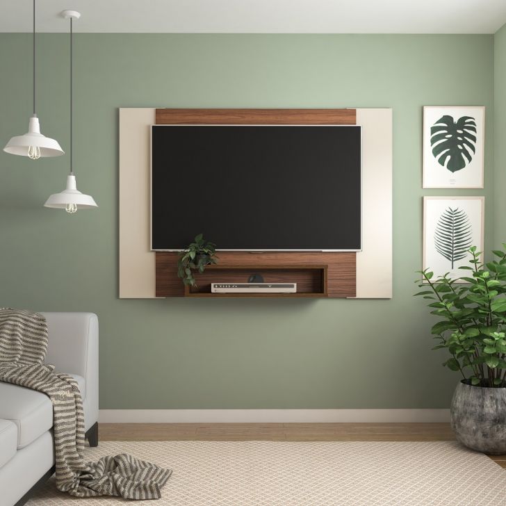 Painel para TV até 47 Polegadas Cine Flex Cedro e Off White