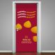 Adesivo de Porta Coxinha Crocante-93X210Cm