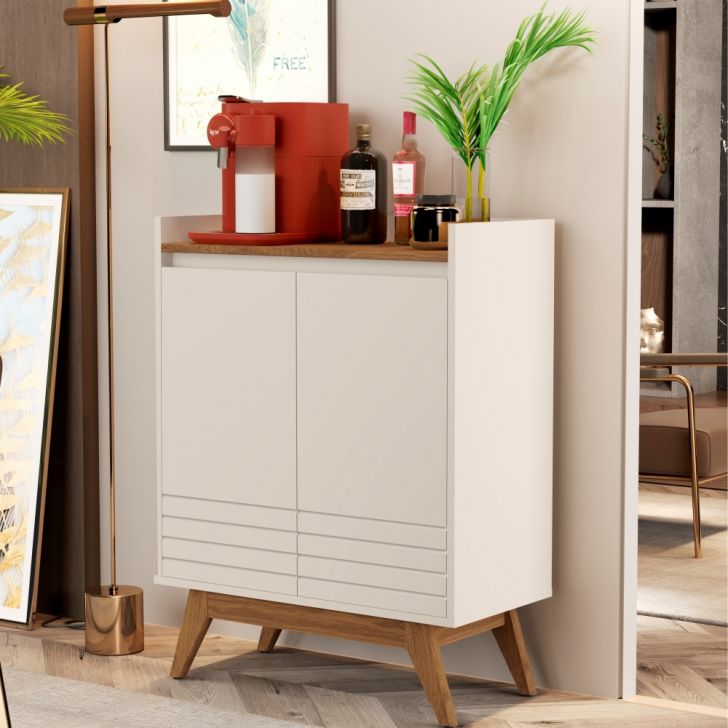 Buffet Cello 2 portas Off White Freijo