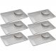 Kit 6 Pratos Melamina com Molheira 19cm Sushi Sashimi Lyor Tóquio Granilite