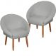 2 Poltronas Decorativa Moderna para Sala de Estar Recepção Reforçada MOBLAN decor