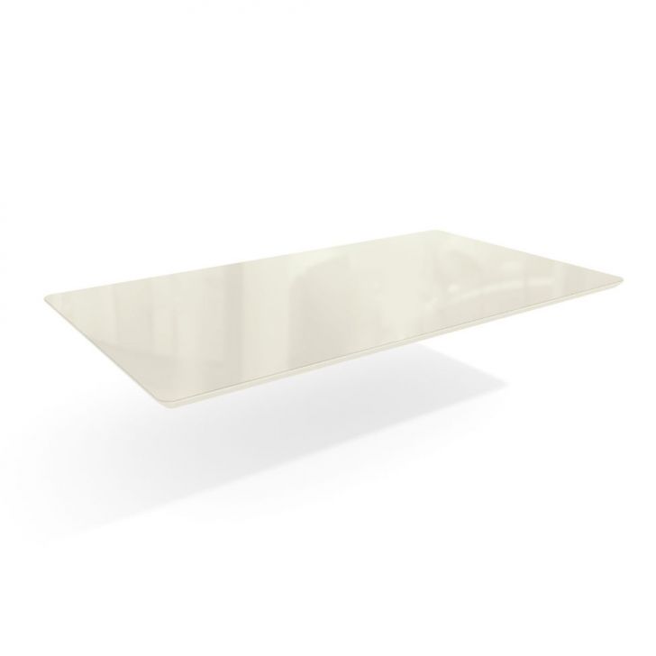 Tampo Retangular para Mesa de Jantar com Vidro Petúnia Off White 160 cm