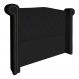 Cabeceira Sienna Casal Queen Luxo Suede Preto