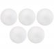 Kit 05 Assentos Redondo Banqueta Cadeira Estofados Poltronas H02 Corino Branco 39 cm - Lyam Decor