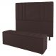 Kit Cabeceira e Baú Cama Box Casal Grace 140cm Suede Marrom - Desk Design