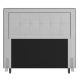 Cabeceira Cama Box Solteiro Luxor 90cm com Tachas e Frame Corano Branco - Desk Design