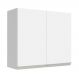 Armário de Cozinha Aéreo 70 cm 2 Portas Branco Glamy Madesa